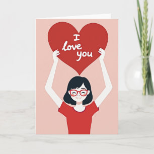 Tarjeta de amor de papel de oro falso