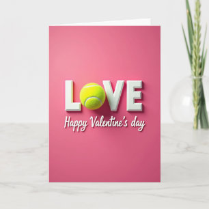 Tarjeta de amor de pelota de tenis