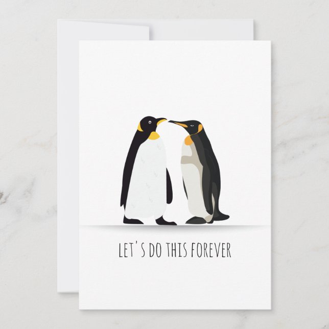 TARJETA DE AMOR DE PENGUIN (Anverso)