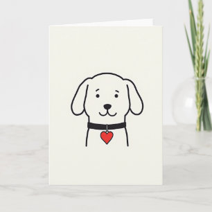 Tarjeta de amor de perro lindo