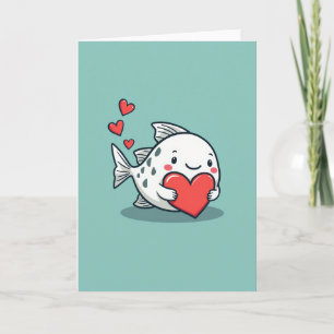 Tarjeta de amor de pescado sincero