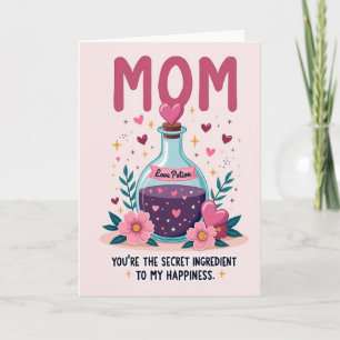 Tarjeta de amor de poción mágica para mamá