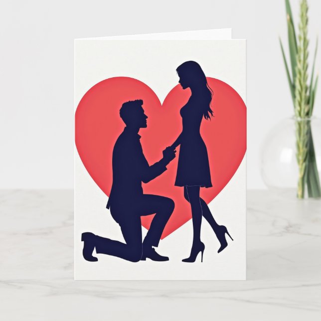 Tarjeta de amor de propuesta de matrimonio (Anverso)