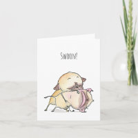 Tarjeta de amor de pug