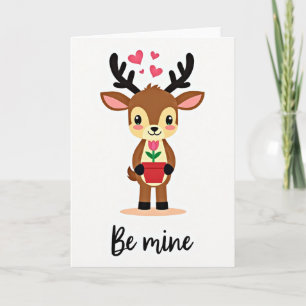 Tarjeta de amor de reno Sé mío