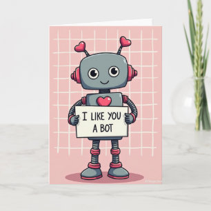 Tarjeta de amor de robot lindo Te Quiero Un Bot