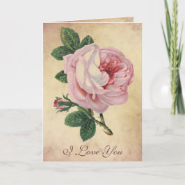 Tarjeta de amor de Rosa Vintage