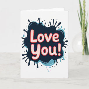 Tarjeta de Amor de Salpicadura de Tinta