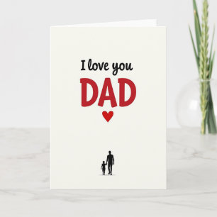 Tarjeta de Amor de Silueta Familiar