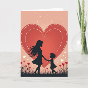 Tarjeta de amor de Silueta Rayada Bond