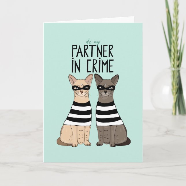 Tarjeta De Amor De Socio En Crimen (Anverso)