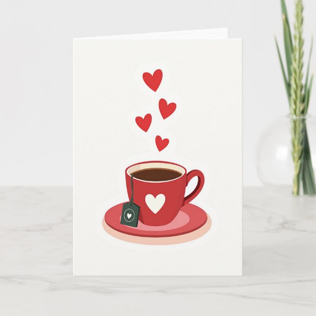 Tarjeta de amor de té caliente (Anverso)