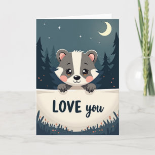 Tarjeta de Amor de Tejón Dulce