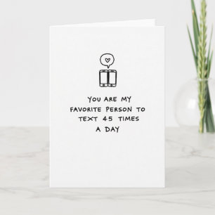 Tarjeta de amor de texto de persona favorita