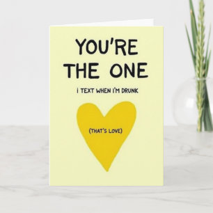 Tarjeta de amor de texto divertido y borracho
