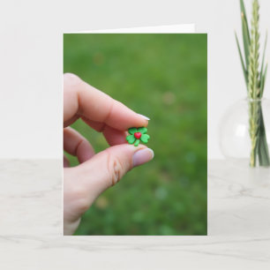 Tarjeta de amor de trébol de la suerte