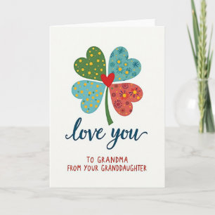 Tarjeta de Amor de Trébol para Abuela