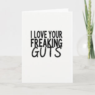 Tarjeta de amor de tripas blancas locas