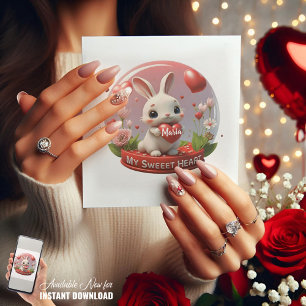 Tarjeta de amor del corazón de San Valentín de con