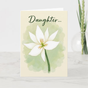 Tarjeta de amor del día de las hijas con acuarela