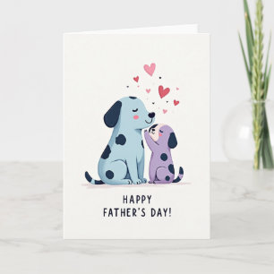 Tarjeta de amor del Día del Padre Azure Dog