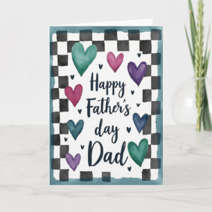 Tarjeta de amor del Día del Padre con estilo artís