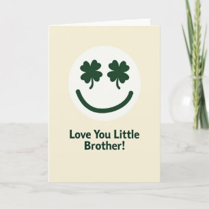 Tarjeta de Amor del Hermano Sonriente de Trébol