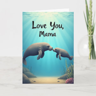 Tarjeta de amor del océano rayado