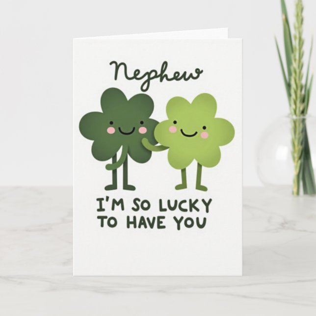 Tarjeta de Amor del Sobrino Afortunado (Anverso)