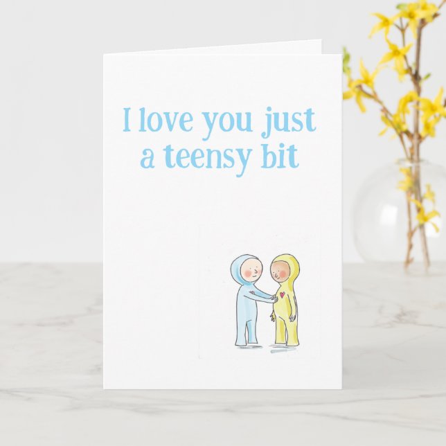 Tarjeta de amor divertida para San Valentín (flor amarilla)