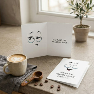 Tarjeta de amor divertida y kawaii para parejas