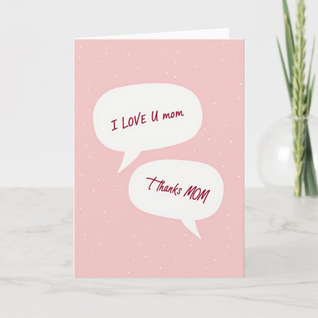 Tarjeta de amor dulce para mamá (Anverso)