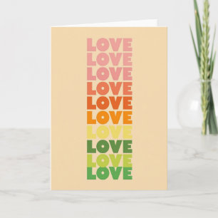 Tarjeta de amor en cada color