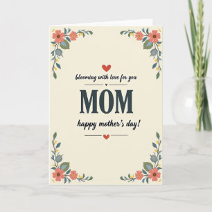 Tarjeta de Amor en Flor para Mamá