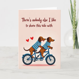 Tarjeta de Amor en Tandem para Perros Vieneses
