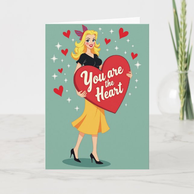 Tarjeta de amor: Eres el corazón de mí (Anverso)