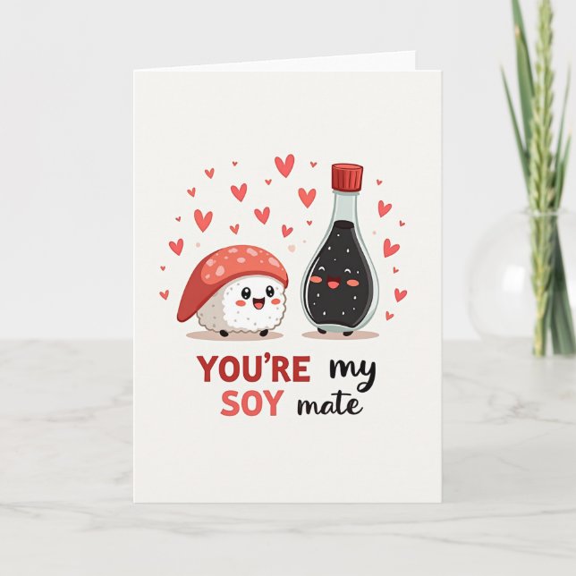 Tarjeta de Amor Eres Mi Compañero de Soya (Anverso)