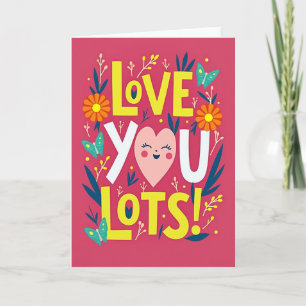 Tarjeta de Amor Floral Alegre Te Ama Mucho