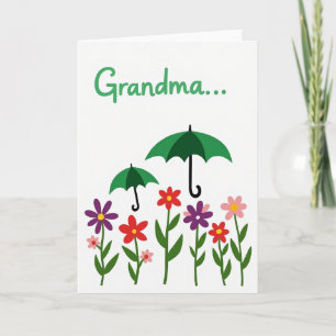 Tarjeta de amor floral de abuelas