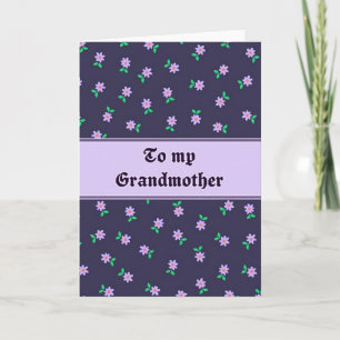 Tarjeta de amor floral de la abuela