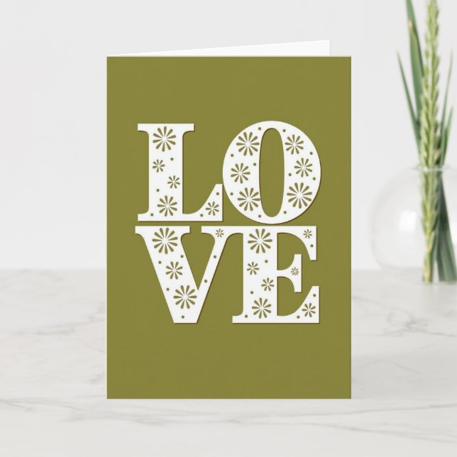 Tarjeta de amor floral elegante (Anverso)