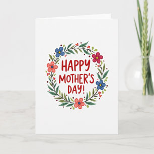 Tarjeta de amor floral hecha a mano