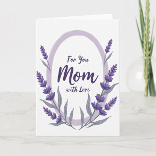 Tarjeta de Amor Floral Lila Mamá