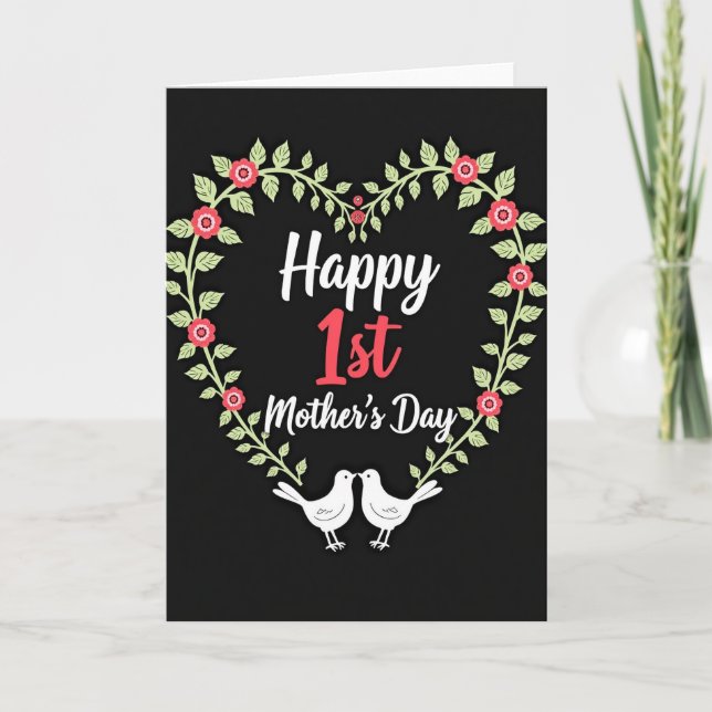 Tarjeta de amor floral mate (Anverso)