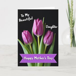 Tarjeta de Amor Floral Morado de Lunares