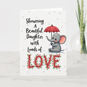 Tarjeta de amor floral para hija querida