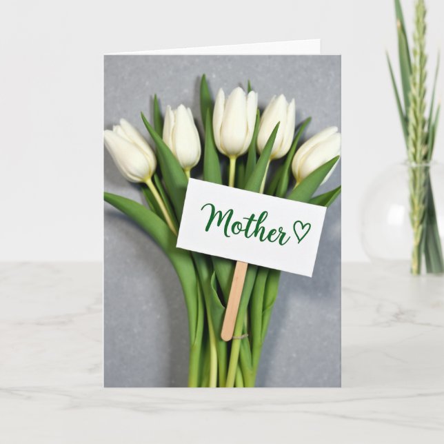 Tarjeta de amor floral para la madre (Anverso)