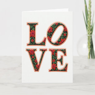 Tarjeta de amor floral simple