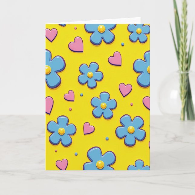 Tarjeta de Amor Flower Power (Anverso)