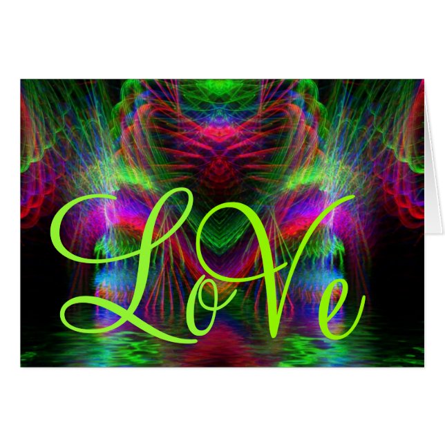 Tarjeta de amor fractal (Anverso (Horizontal))